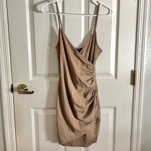 brown bodycon dress wrap around